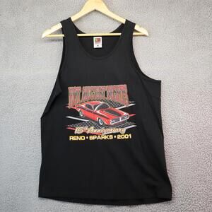 Vtg Car Show Tank Shirt Large Hot August Nights Reno 2001
